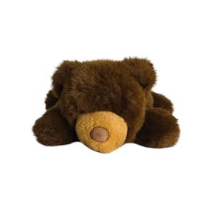 Vintage Gund‎ Brown Teddy Bear Laying Down Plush Stuffed Animal Rare
